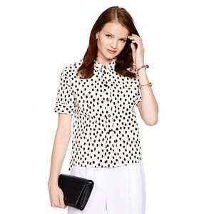 Kate Spade Leopard Dot Short Sleeve Shirt